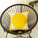 Pillows Couch Pillow Covers - 18"x18" Yellow and White Geometric Decorative Throw Pillow Cover HomeRoots