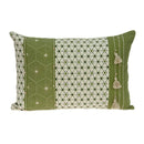 Pillows Couch Pillow Covers - 20" x 6" x 14" Tropical Green Cotton Pillow Cover With Poly Insert HomeRoots