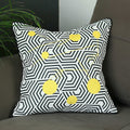 Pillows Decorative Pillow Covers - 18"x18" Scandi Square Geo Printed Decorative Throw Pillow Cover HomeRoots
