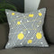 Pillows Decorative Pillow Covers - 18"x18" Scandi Square Geo Printed Decorative Throw Pillow Cover HomeRoots