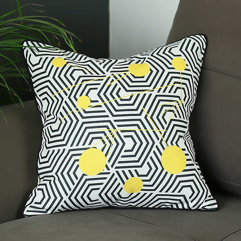 Pillows Decorative Pillow Covers - 18"x18" Scandi Square Geo Printed Decorative Throw Pillow Cover HomeRoots