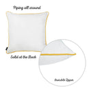 Pillows Decorative Pillow Covers - 18"x18" Yellow Nautica Seahorse Decorative Throw Pillow Cover HomeRoots
