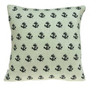 Pillows Decorative Pillow Covers - 20" x 7" x 20" Nautical Blue Pillow Cover With Poly Insert HomeRoots