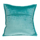 Pillows Decorative Pillow Covers - 20" x 7" x 20" Transitional Aqua Solid Quilted Pillow Cover With Poly Insert HomeRoots