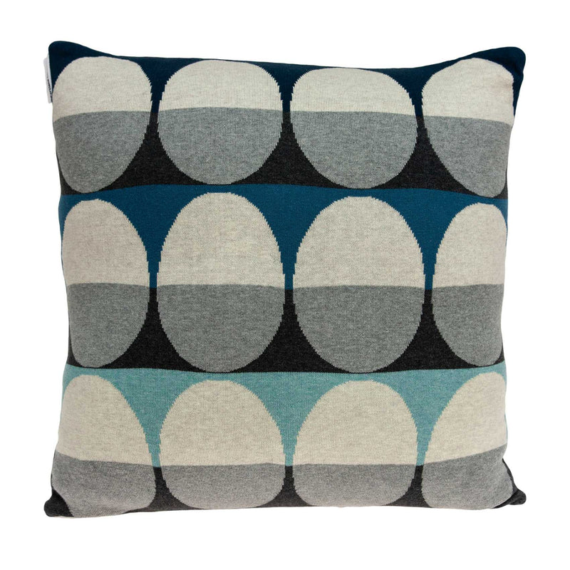 Pillows Decorative Pillow Covers - 20" x 7" x 20" Transitional Gray And Blue Pillow Cover With Poly Insert HomeRoots