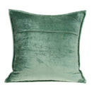 Pillows Decorative Pillow Covers - 20" x 7" x 20" Transitional Green Solid Quilted Pillow Cover With Poly Insert HomeRoots