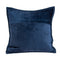 Pillows Decorative Pillow Covers - 20" x 7" x 20" Transitional Navy Blue Quilted Pillow Cover With Poly Insert HomeRoots