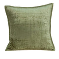 Pillows Decorative Pillow Covers - 20" x 7" x 20" Transitional Olive Solid Quilted Pillow Cover With Poly Insert HomeRoots