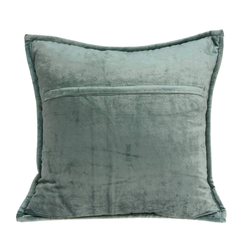 Pillows Decorative Pillow Covers - 20" x 7" x 20" Transitional Sea Foam Solid Quilted Pillow Cover With Poly Insert HomeRoots