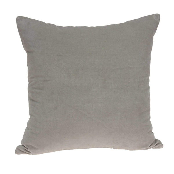 Pillows Decorative Pillow Covers - 22" x 7" x 22" Transitional Gray Solid Pillow Cover With Poly Insert HomeRoots