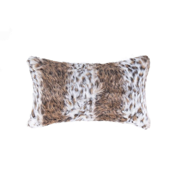 Pillows Decorative Pillows - 12" x 20" x 5" Georgetown Lynx Faux - Pillow HomeRoots