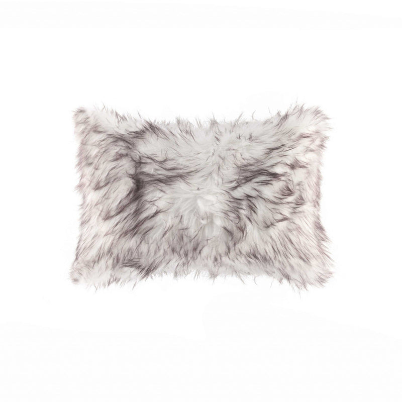 Pillows Decorative Pillows - 12" x 20" x 5" Gradient Chocolate Faux Fur - Pillow HomeRoots