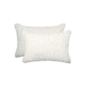 Pillows Decorative Pillows - 12" x 20" x 5" Ivory Mink, Faux - Pillow 2-Pack HomeRoots