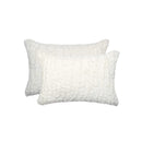 Pillows Decorative Pillows - 12" x 20" x 5" Ivory Mink, Faux - Pillow 2-Pack HomeRoots