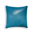 Pillows Decorative Pillows - 16" x 16" x 5" Turquoise, Cowhide Leather - Pillow HomeRoots