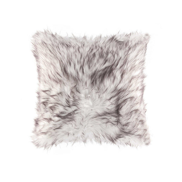 Pillows Decorative Pillows - 18" x 18" x 5" Gradient Chocolate Faux Fur - Pillow HomeRoots