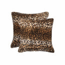 Pillows Decorative Pillows - 18" x 18" x 5" Leopard Faux - Pillow 2-Pack HomeRoots