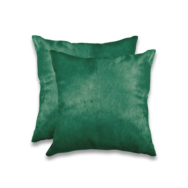 Pillows Decorative Pillows - 18" x 18" x 5" Verde Cowhide - Pillow 2-Pack HomeRoots