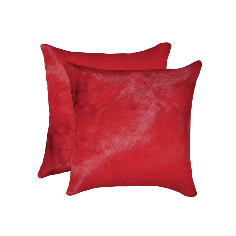 Pillows Decorative Pillows - 18" x 18" x 5" Wine Cowhide - Pillow 2-Pack HomeRoots