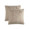 Pillows Decorative Pillows - 20" x 20" x 5" Tan Faux Sheepskin - Pillow 2-Pack HomeRoots