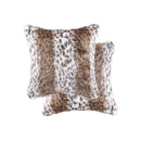 Pillows Down Pillows - 18" x 18" x 5" Acrylic Plush, Polyester, Polyfill Lynx 2 Pack Pillow HomeRoots