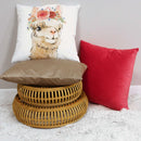 Pillows Down Pillows - 18" X 5.5" X 18" Coral Polyester Square Pillow HomeRoots