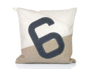 Pillows Down Pillows - 19.29" X 19.29" X 6.30" Linen Recycled Sailcloth Pillow Grey 6 HomeRoots