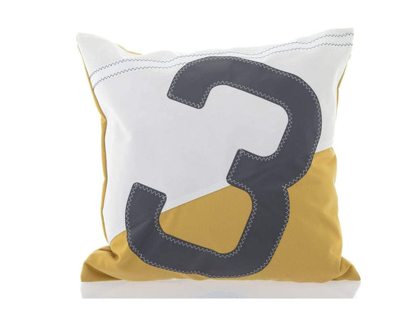 Pillows Down Pillows - 19.29" X 19.29" X 6.30" Mustard Recycled Sailcloth Pillow Grey 3 HomeRoots