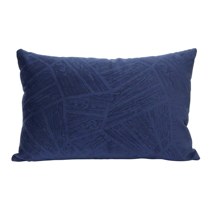 Pillows Down Pillows - 20" X 4" X 14" Blue Polyester Lumbar Pillow HomeRoots