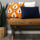 Pillows Down Pillows - 20" X 4" X 14" Blue Polyester Lumbar Pillow HomeRoots