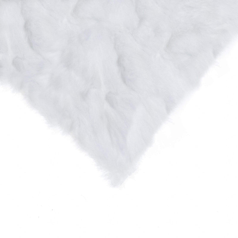 Pillows Faux Fur Pillows - 5" x 18" x 18" 100% Natural Rabbit Fur White Pillow HomeRoots