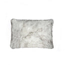 Pillows Fur Pillows - 12" x 20" x 5" Gradient Gray Faux Fur - Pillow HomeRoots
