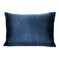 Pillows Lumbar Pillow 20" X 4" X 14" Blue Cotton Polyester Lumbar Pillow 3370 HomeRoots