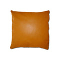 Pillows My Pillow - 16" x 16" x 5" Mustard, Cowhide Leather - Pillow HomeRoots