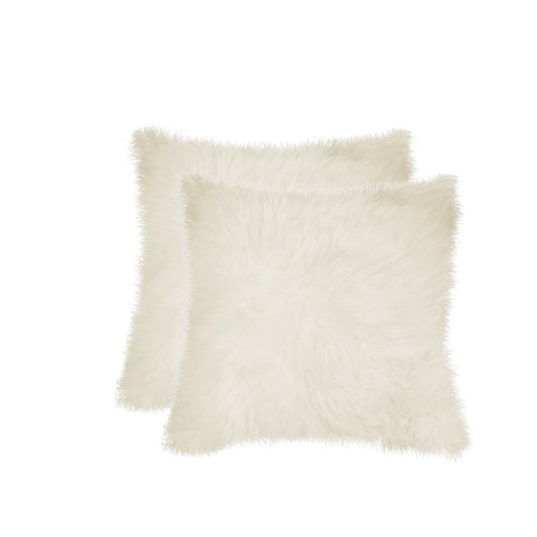 Pillows My Pillow - 18" x 18" x 5" Natural Sheepskin - Pillow 2 pcs HomeRoots