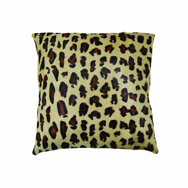 Pillows My Pillow - 18" x 18" x 5" Striking Leopard Torino Kobe Cowhide - Pillow HomeRoots