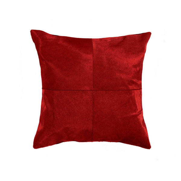 Pillows Pillow - 18" x 18" x 5" Red Quattro - Pillow HomeRoots