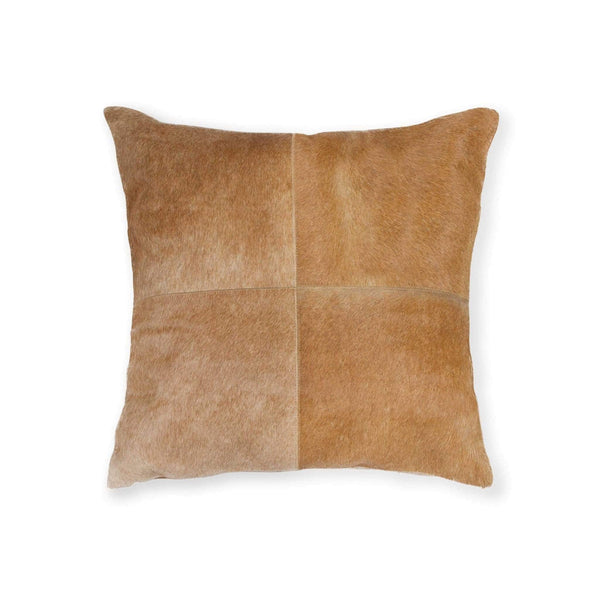 Pillows Pillow - 18" x 18" x 5" Tan Quattro - Pillow HomeRoots