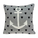Pillows Pillow Covers - 18" x 0.5" x 18" Nautical Blue Pillow Cover HomeRoots