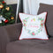 Pillows Pillow Covers - 18"x18" Christmas Flowers Printed Decorative Throw Pillow Cover HomeRoots