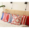 Pillows Pillow Covers - 18"x18" Red Stripes Geometric Decorative Throw Pillow Cover HomeRoots