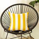 Pillows Pillow Covers - 18"x18" Yellow Stripes Geometric Decorative Throw Pillow Cover HomeRoots