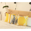 Pillows Pillow Covers - 18"x18" Yellow Stripes Geometric Decorative Throw Pillow Cover HomeRoots