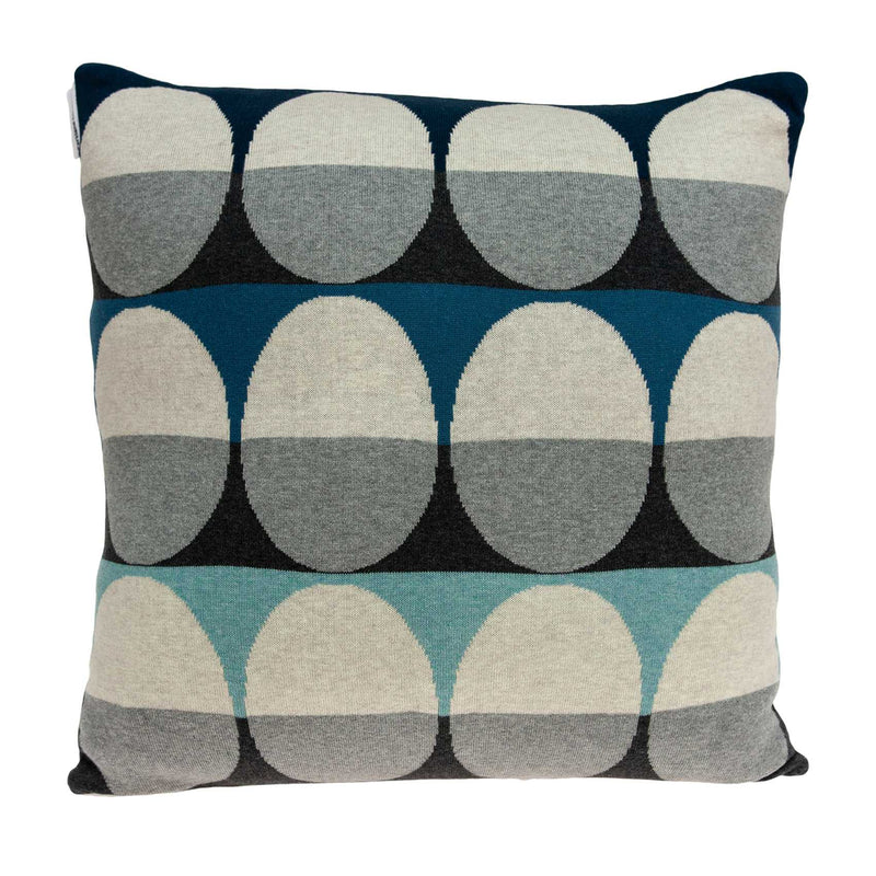 Pillows Pillow Covers - 20" x 0.5" x 20" Transitional Gray And Blue Cotton Pillow Cover HomeRoots
