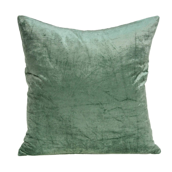 Pillows Pillow Covers - 20" x 0.5" x 20" Transitional Green Solid Pillow Cover HomeRoots