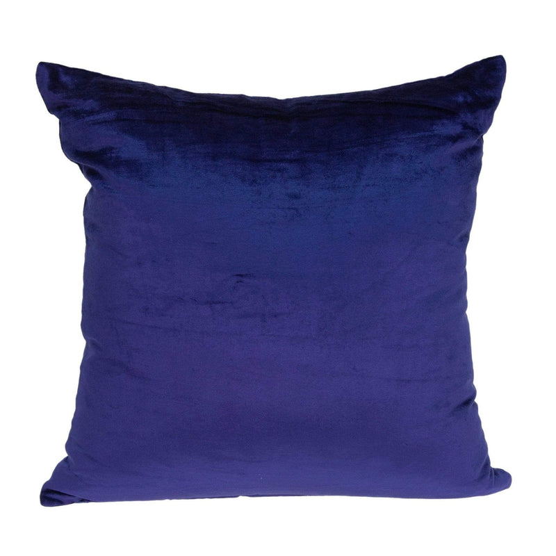 Pillows Pillow Covers - 20" x 0.5" x 20" Transitional Royal Blue Solid Pillow Cover HomeRoots