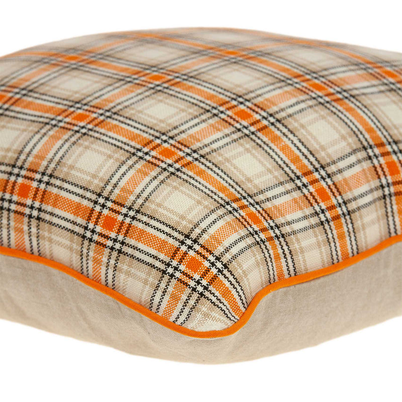 Pillows Pillow Covers - 20" x 7" x 20" Transitional Multicolor Cotton Pillow Cover With Poly Insert HomeRoots