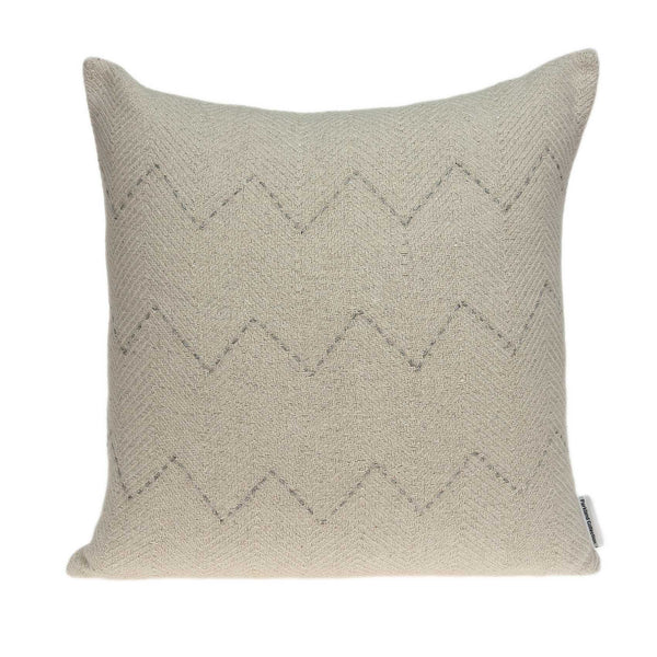 Pillows Pillow Inserts - 20" x 6" x 14" Cool Transitional Beige Pillow Cover With Down Insert HomeRoots