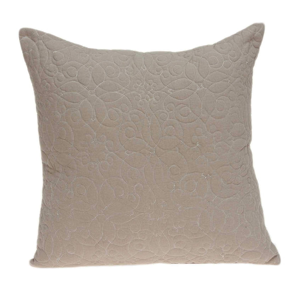 Pillows Pillow Inserts - 20" x 7" x 20" Charming Transitional Tan Accent Pillow Cover With Down Insert HomeRoots