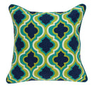 Pillows Pillow Inserts - 20" x 7" x 20" Handmade Traditional Teal And Blue Pillow Cover With Down Insert HomeRoots